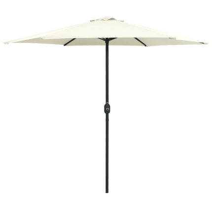 parasol med aluminiumsstang 270x246 cm sandhvid