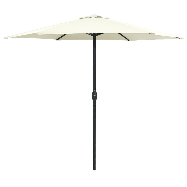 parasol med aluminiumsstang 270x246 cm sandhvid