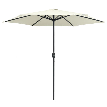 parasol med aluminiumsstang 270x246 cm sandhvid