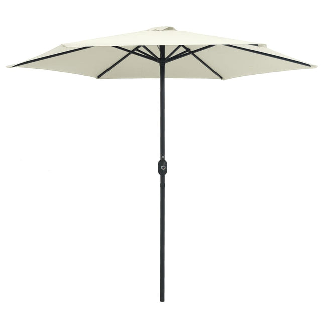 parasol med aluminiumsstang 270x246 cm sandhvid