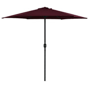 haveparasol med aluminiumstang 270x246 cm bordeauxrød