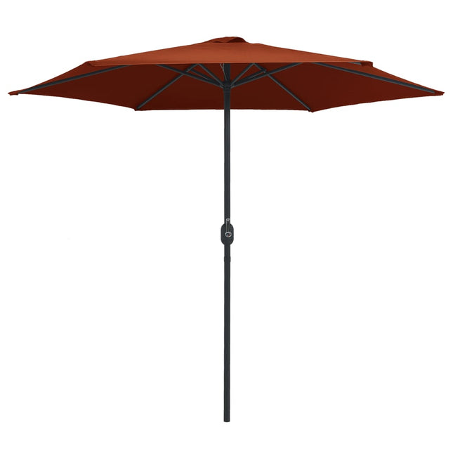 parasol med aluminiumsstang 270x246 cm terrakotta