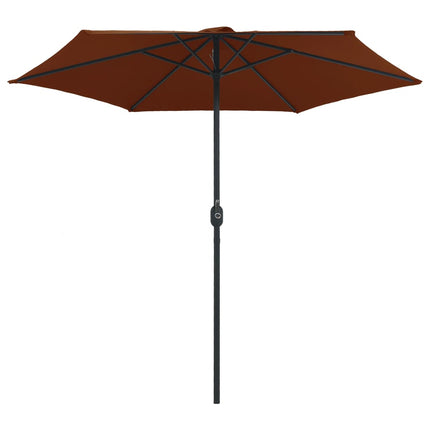 parasol med aluminiumsstang 270x246 cm terrakotta
