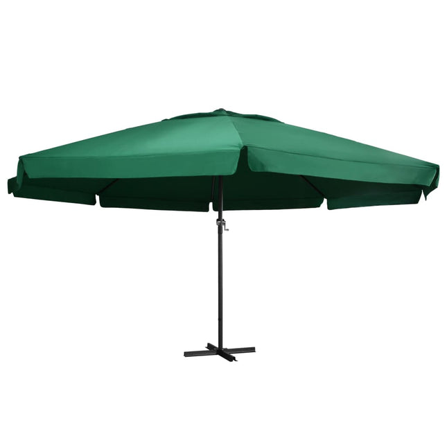 haveparasol med aluminiumstang 600 cm grøn