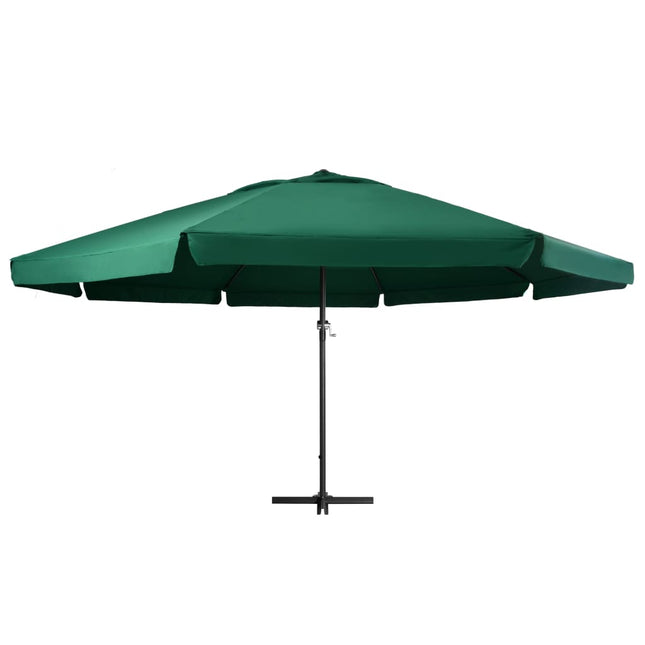 haveparasol med aluminiumstang 600 cm grøn