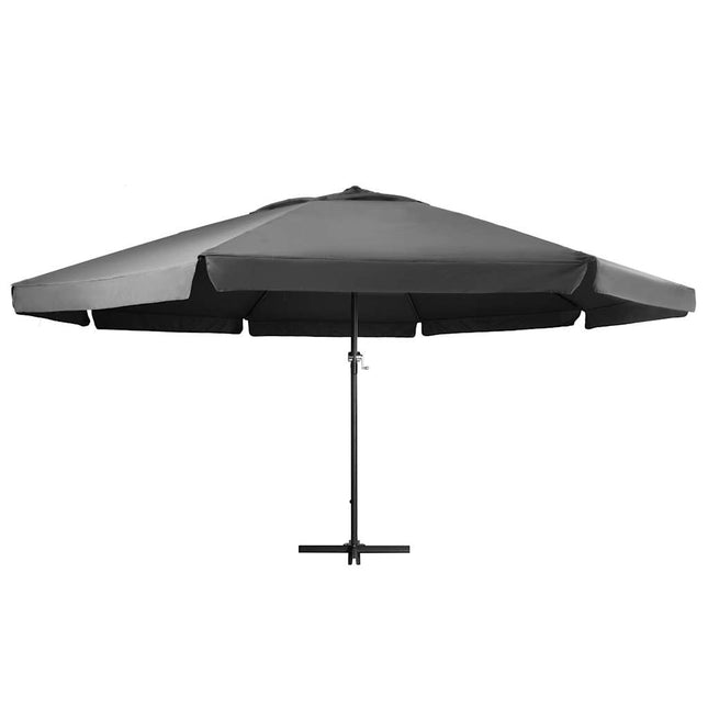 haveparasol med aluminiumstang 600 cm antracitgrå