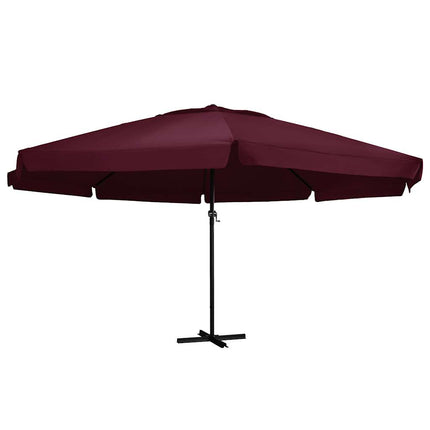 haveparasol med aluminiumstang 600 cm bordeauxrød
