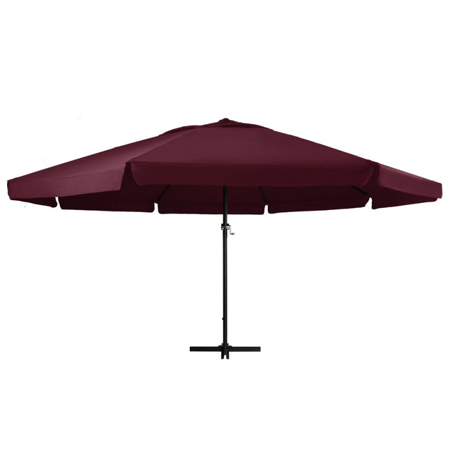 haveparasol med aluminiumstang 600 cm bordeauxrød