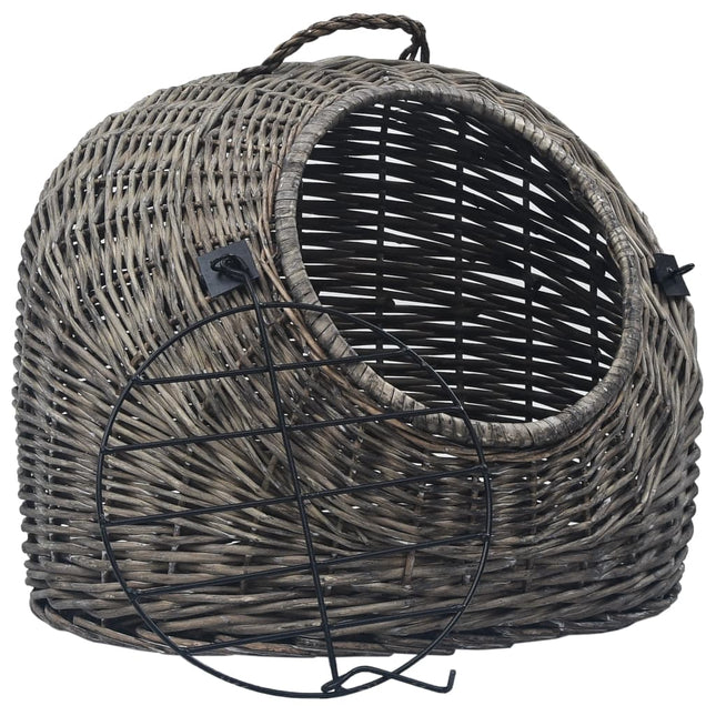 kattetransport 45x35x35 cm naturpil grå