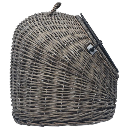 kattetransport 45x35x35 cm naturpil grå