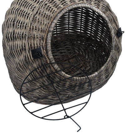 kattetransport 45x35x35 cm naturpil grå