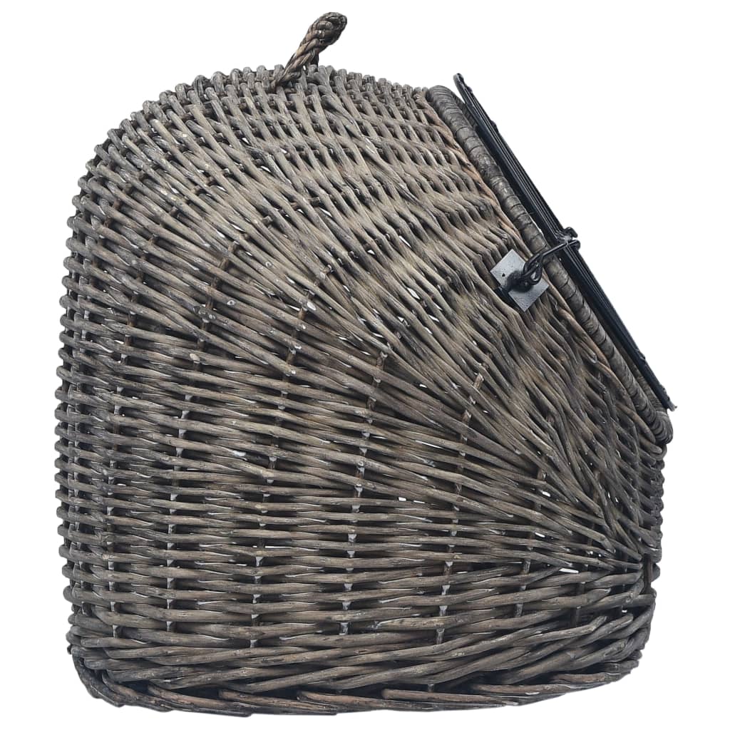 kattetransport 50x42x40 cm naturpil grå