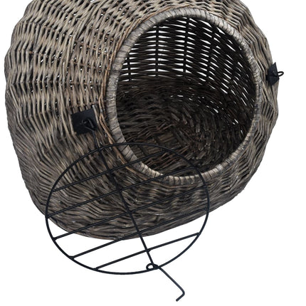 kattetransport 50x42x40 cm naturpil grå