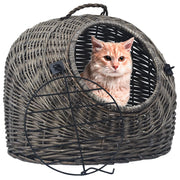 kattetransport 50x42x40 cm naturpil grå
