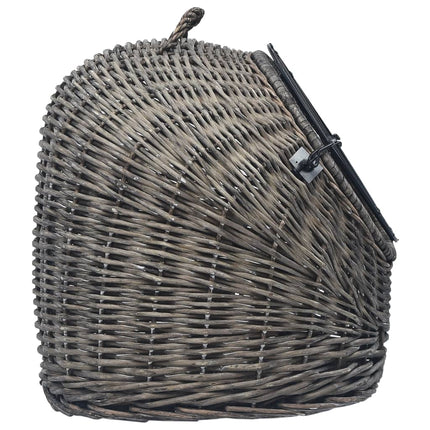 kattetransport 60x45x45 cm naturpil grå