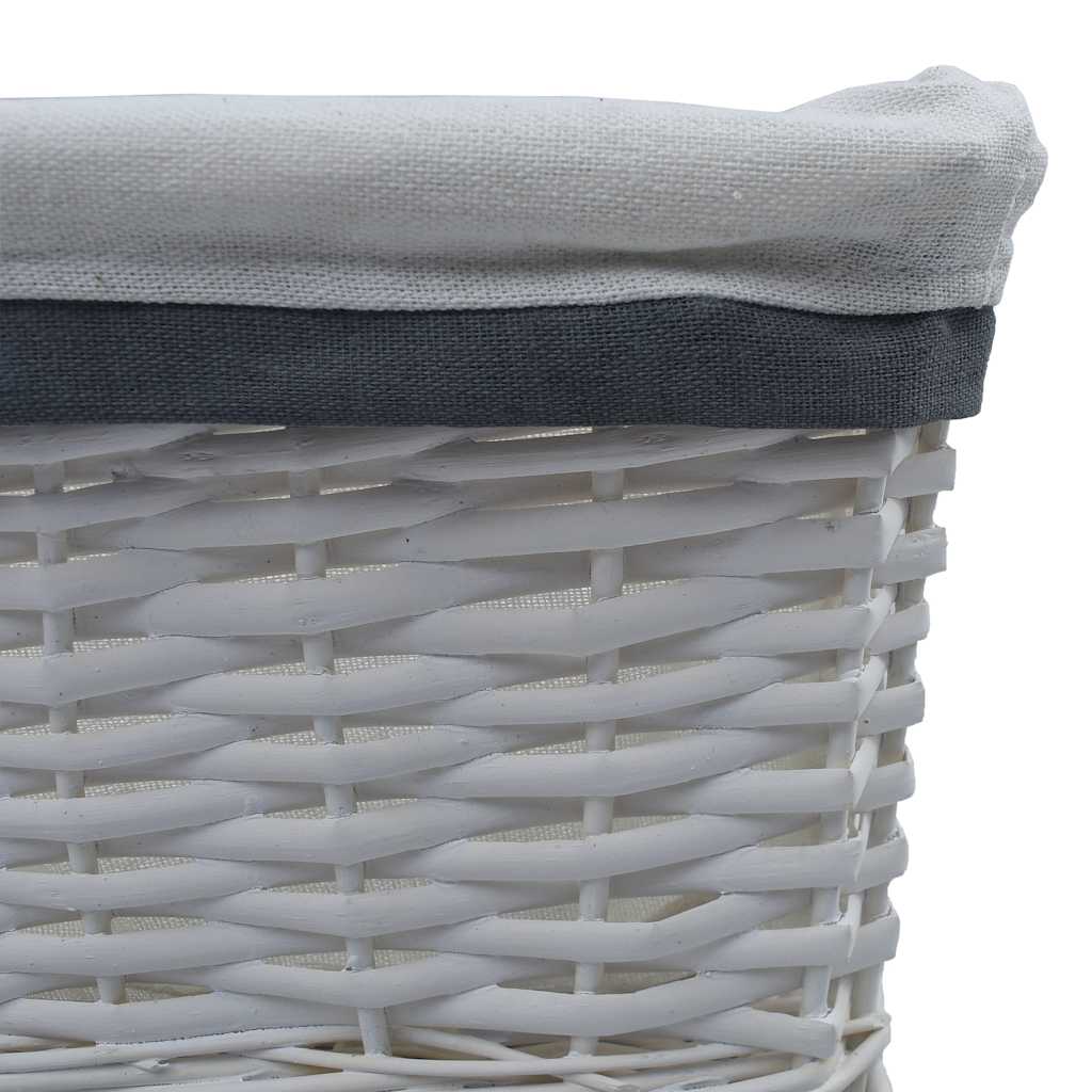 kurvesæt 3 dele naturlig pil hvid