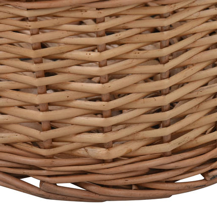 brændekurv med håndtag 88 x 57 x 34 cm naturpil