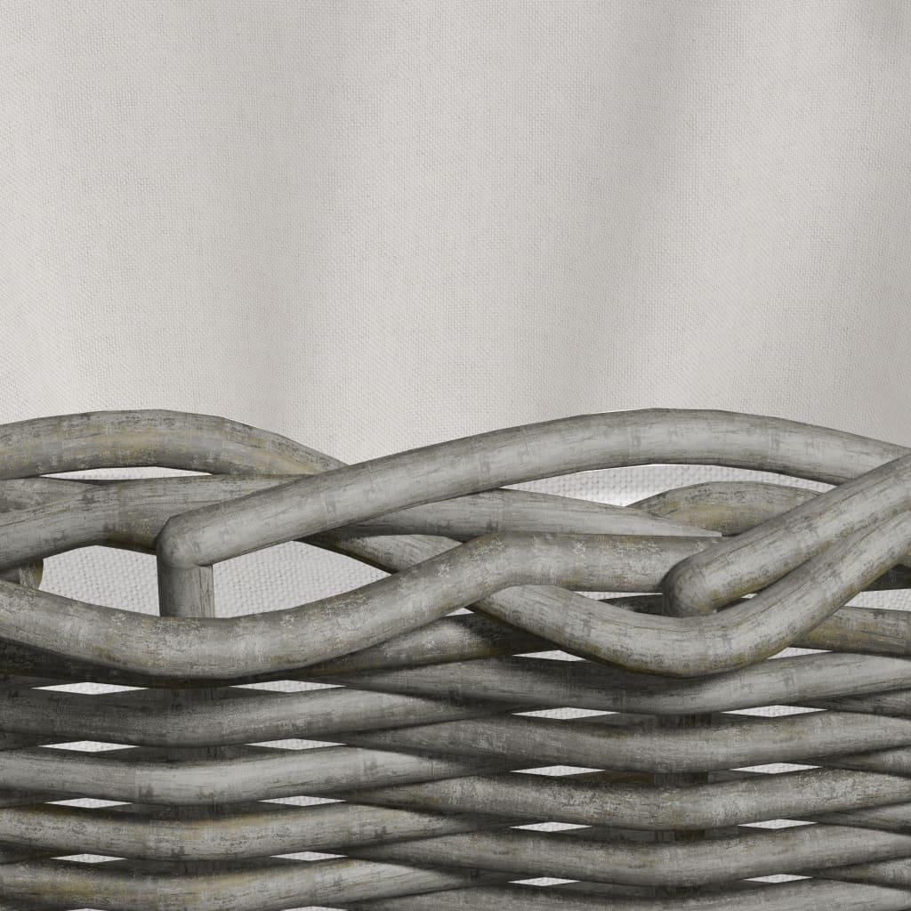 brændekurv med håndtag 60x40x28 cm pil grå