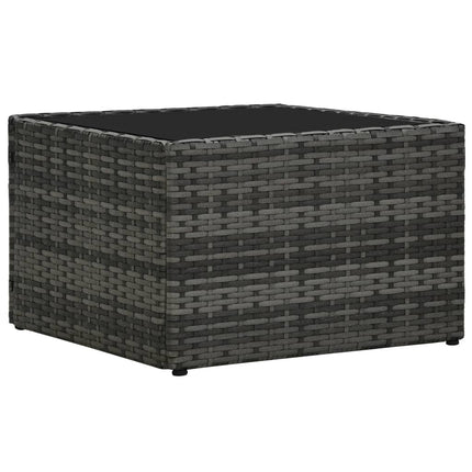 haveloungesæt 5 dele med hynder polyrattan grå