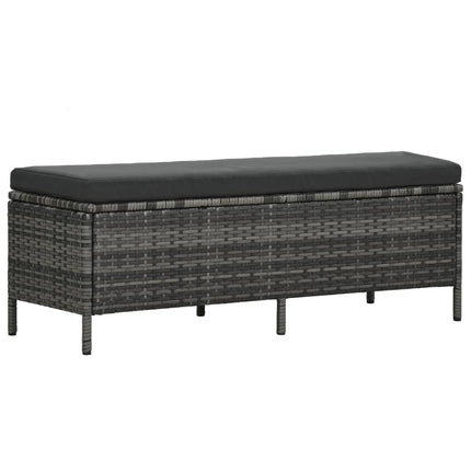 haveloungesæt 3 dele med hynder polyrattan grå