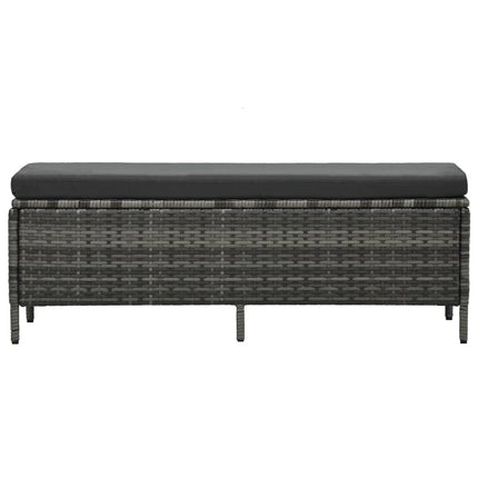 haveloungesæt 3 dele med hynder polyrattan grå