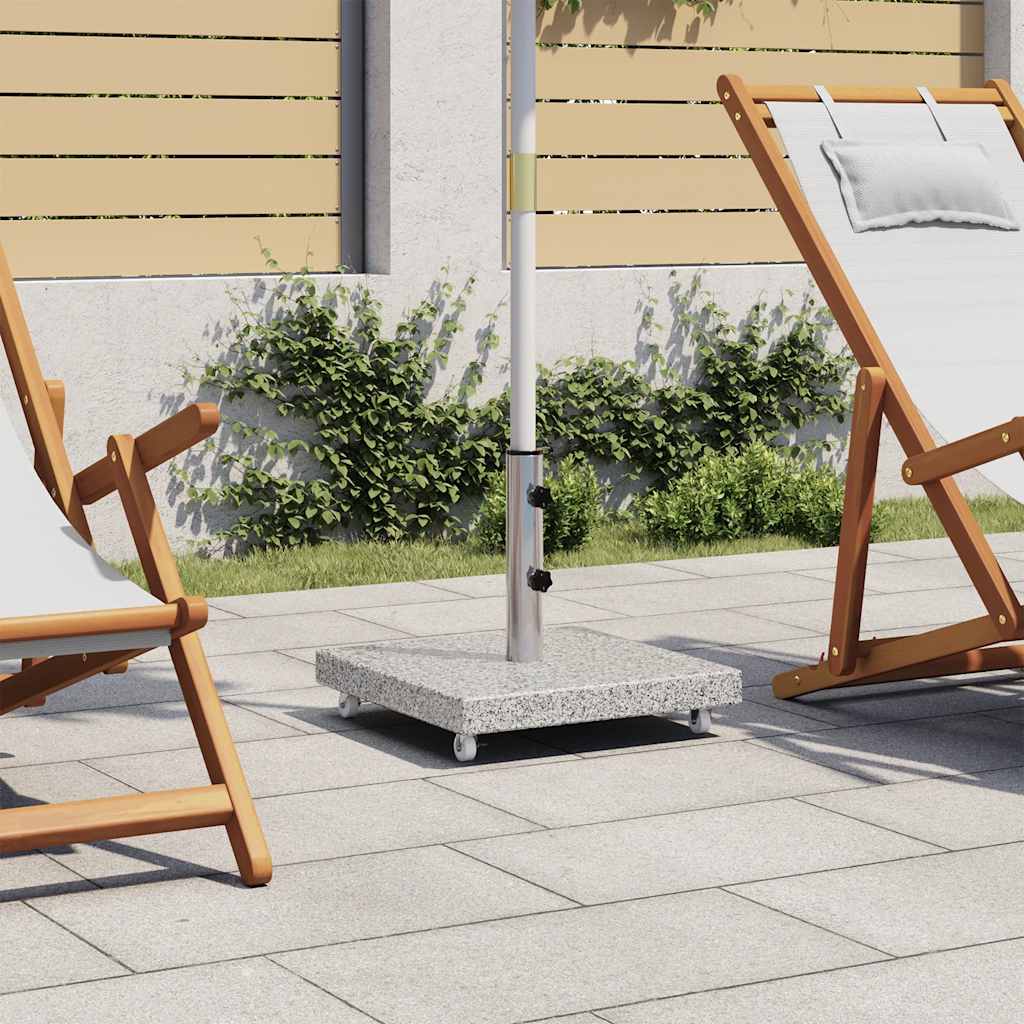 parasolfod 30 kg granit firkantet grå