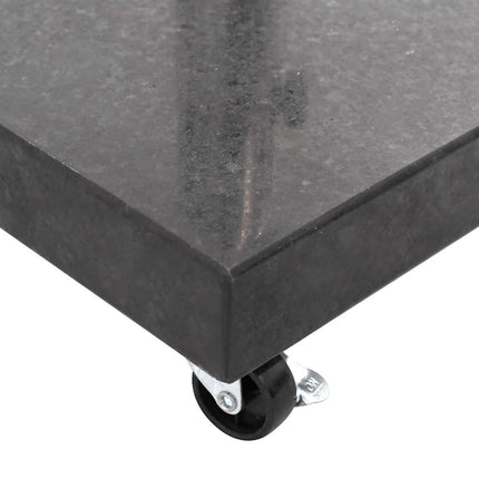 parasolfod granit 30 kg firkantet sort