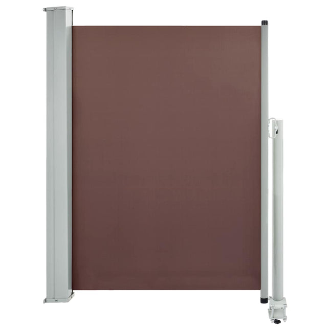 sammenrullelig sidemarkise til terrassen 100 x 300 cm brun