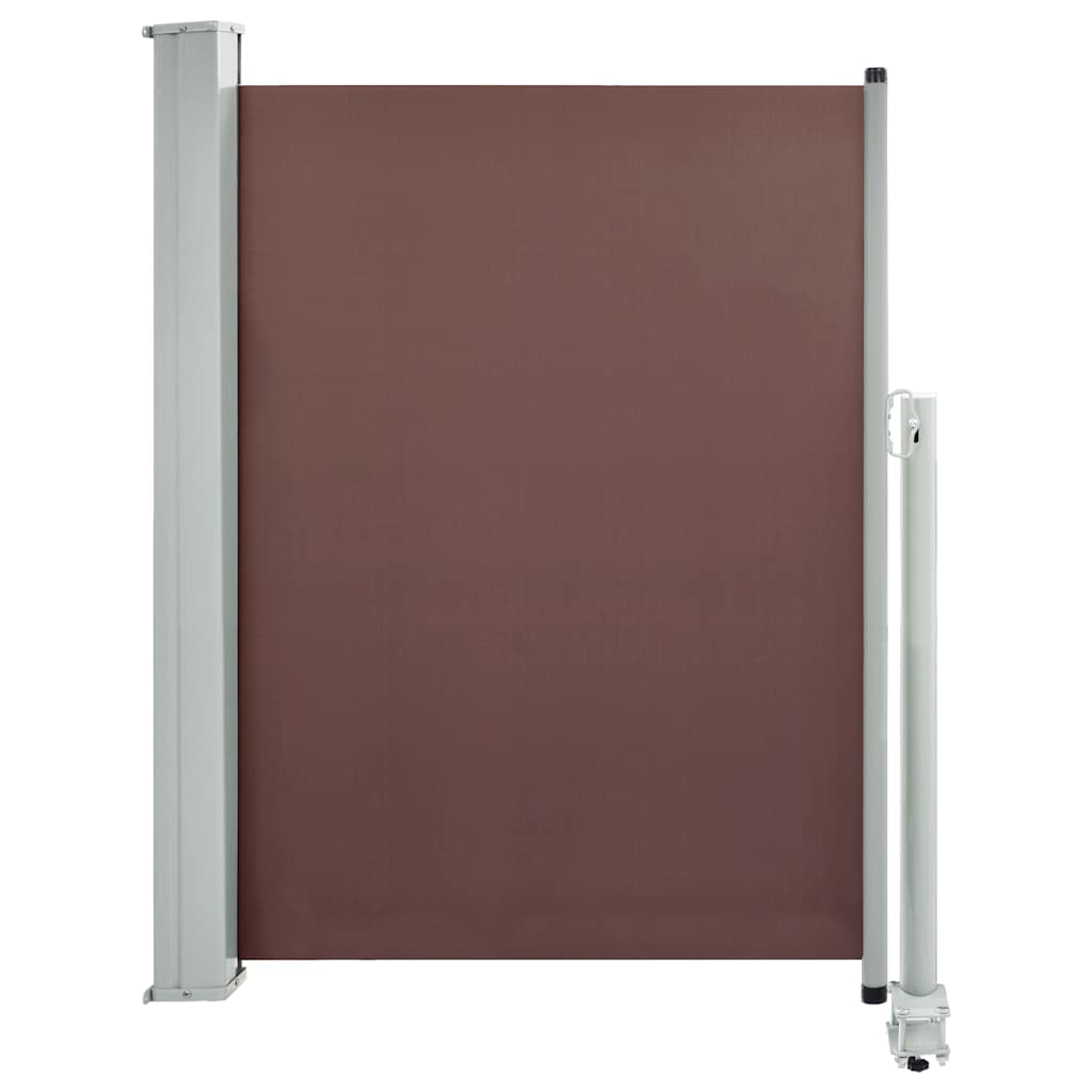 sammenrullelig sidemarkise til terrassen 100 x 300 cm brun