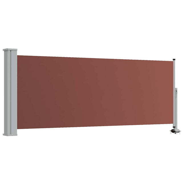sammenrullelig sidemarkise til terrassen 100 x 300 cm brun