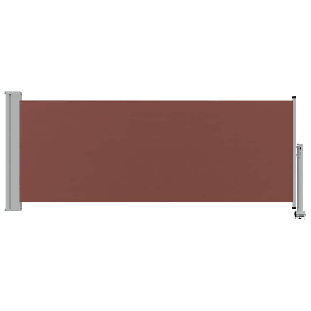 sammenrullelig sidemarkise til terrassen 100 x 300 cm brun
