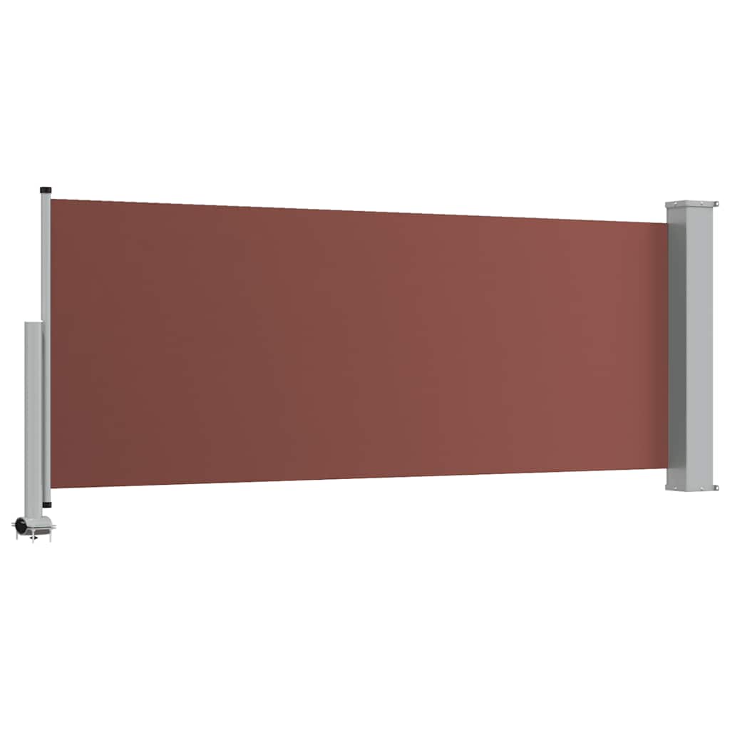 sammenrullelig sidemarkise til terrassen 100 x 300 cm brun