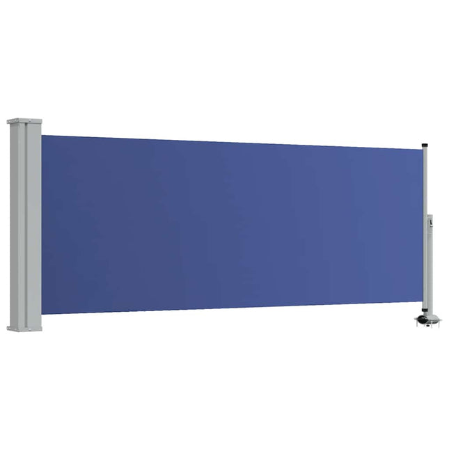 sammenrullelig sidemarkise til terrassen 100 x 300 cm blå