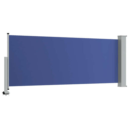 sammenrullelig sidemarkise til terrassen 100 x 300 cm blå