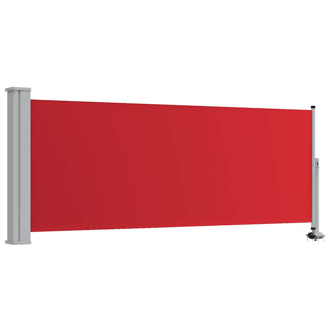 sammenrullelig sidemarkise til terrassen 100 x 300 cm rød