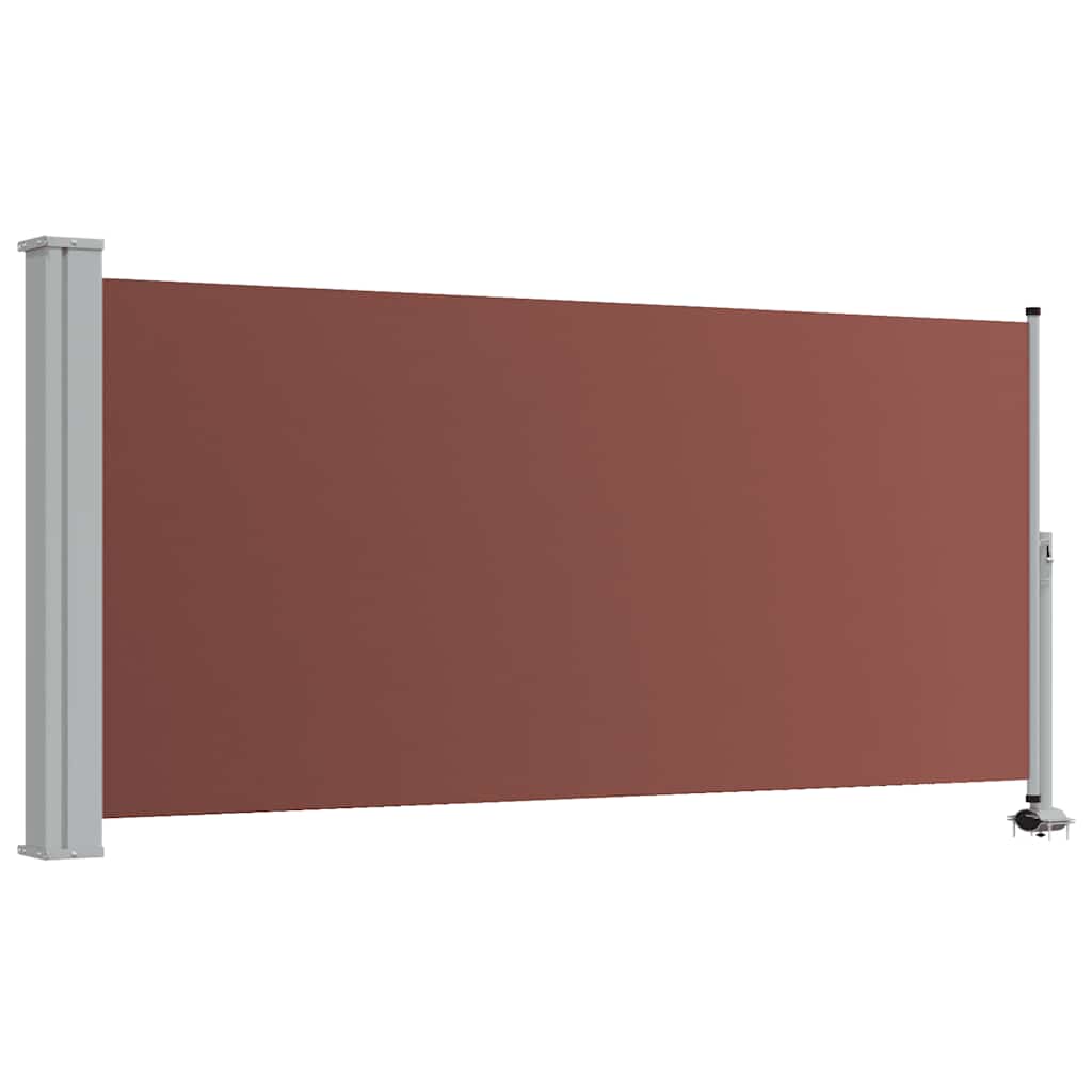 sammenrullelig sidemarkise til terrassen 120 x 300 cm brun