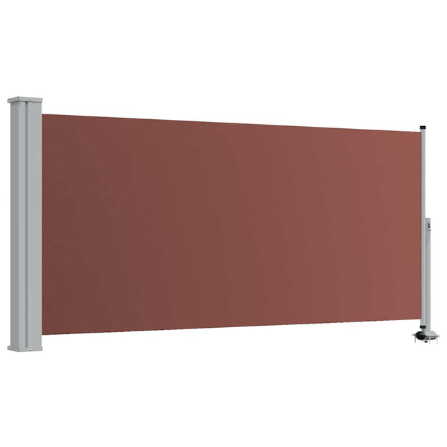 sammenrullelig sidemarkise til terrassen 120 x 300 cm brun