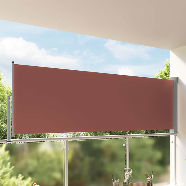 sammenrullelig sidemarkise til terrassen 120 x 300 cm brun