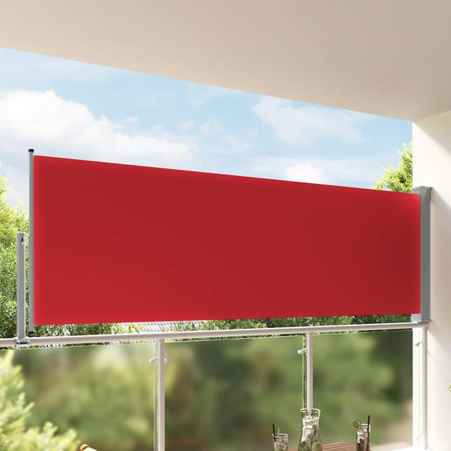 sammenrullelig sidemarkise til terrassen 120 x 300 cm rød