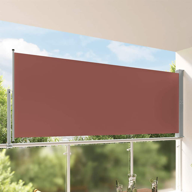 sammenrullelig sidemarkise til terrassen 140 x 300 cm brun