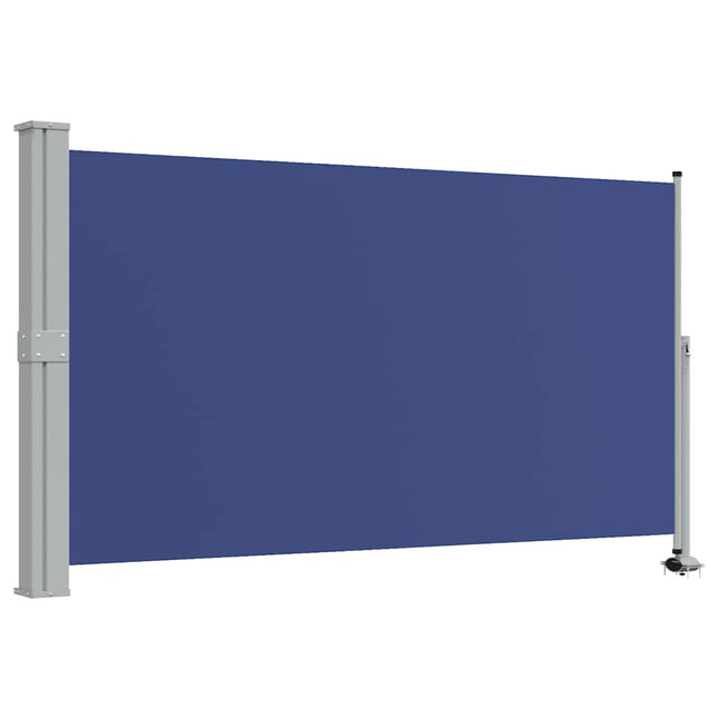 sammenrullelig sidemarkise til terrassen 140 x 300 cm blå
