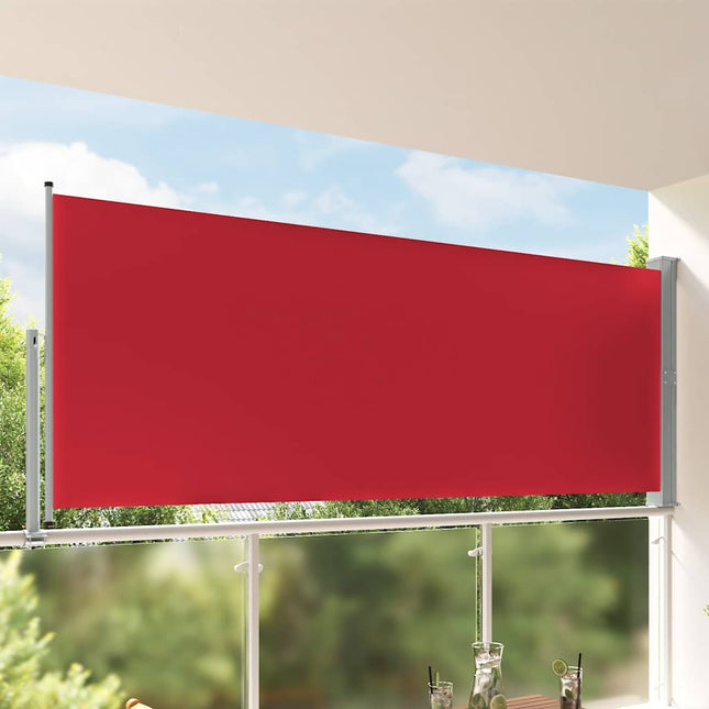 sammenrullelig sidemarkise til terrassen 140 x 300 cm rød