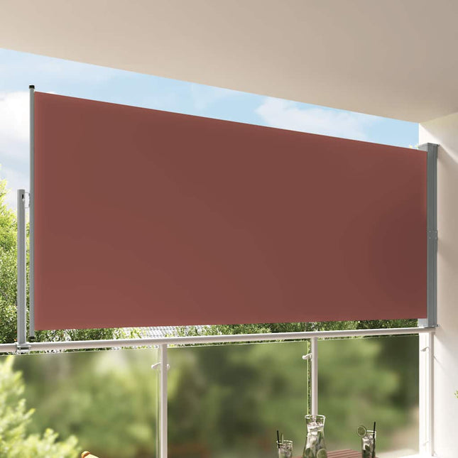 sammenrullelig sidemarkise til terrassen 160 x 300 cm brun