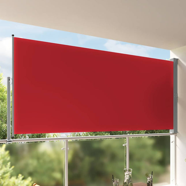 sammenrullelig sidemarkise til terrassen 160 x 300 cm rød
