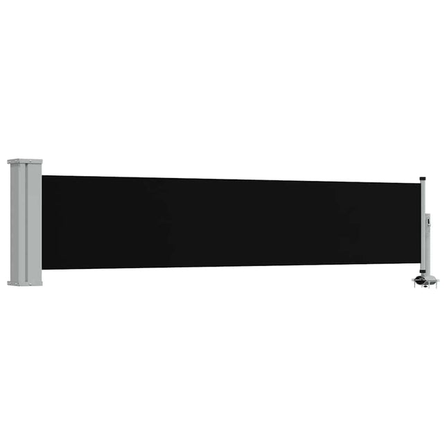 sammenrullelig sidemarkise 60 x 300 cm sort