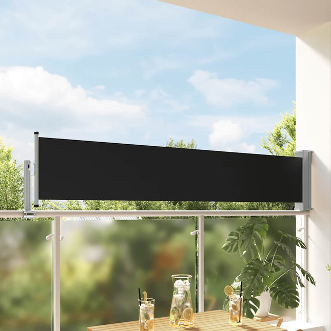 sammenrullelig sidemarkise 60 x 300 cm sort
