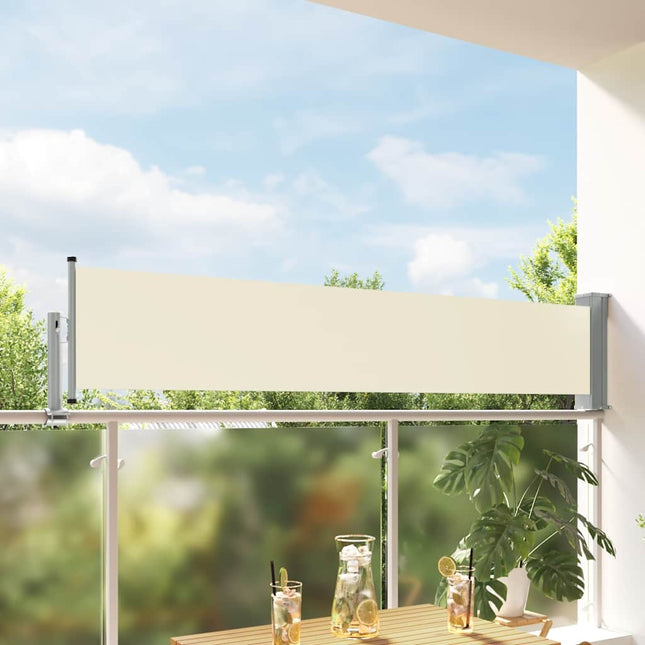 sammenrullelig sidemarkise 60 x 300 cm cremefarvet