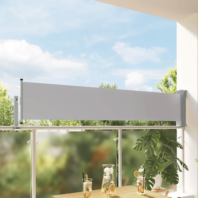sammenrullelig sidemarkise til terrassen 60 x 300 cm grå