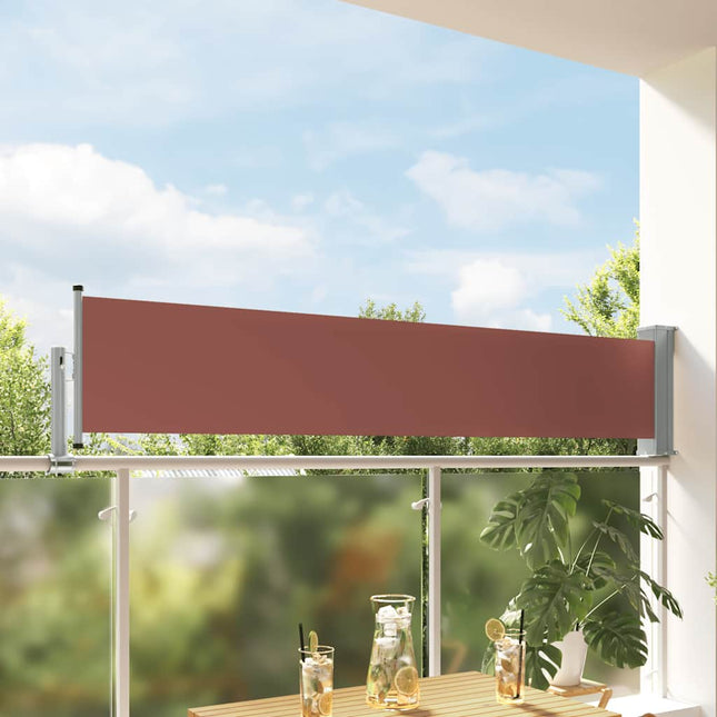 sammenrullelig sidemarkise 60 x 300 cm brun