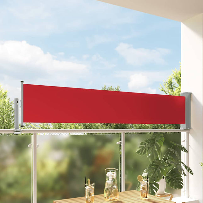 sammenrullelig sidemarkise til terrassen 60x300 cm rød